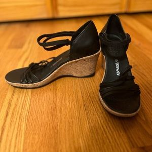 Teva Cork Wedge Heels